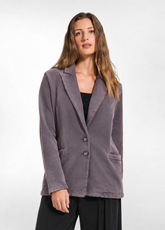 BLAZER IN COTONE ORGANICO MARMORIZZATO MARRONE - Giacche e Giubbotti | DEHA