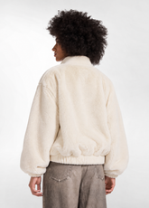 BOMBER IN ECOPELLICCIA BIANCO - SOFT IVORY | DEHA