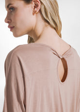 T-SHIRT FLUIDA IN VISCOSA MARRONE - Activewear | DEHA