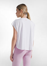 SET T-SHIRT LOOSE FIT BIANCA E PANTALONI JAZZ EFFETTO FADE ROSA - | DEHA