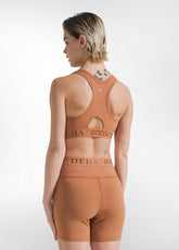 RACER BACK SPORT BRA - BROWN - AMBER BROWN | DEHA