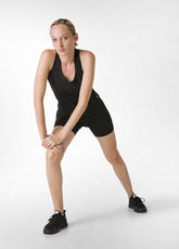 KURZE SPORTHOSE AUS STRETCH-JERSEY, SCHWARZ - BLACK | DEHA