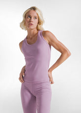 TOP VOGATORE IN JERSEY STRETCH LILLA - DUSTY LILAC | DEHA