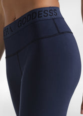 Stretch-Leggings, Einfarbig, 7/8-Länge - Blau - Leggings & Trainingshosen | DEHA