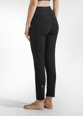 LEGGINGS IN JERSEY STRETCH CON LOGO NERO - BLACK | DEHA