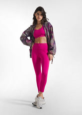 LEGGINGS IN JERSEY STRETCH CON LOGO ROSA - Leggings & Pantaloni sportivi - Outlet | DEHA