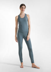 HIGH WAIST LEGGINGS - BLUE - TEAL BLUE | DEHA