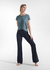 PANTALONI JAZZ IN JERSEY STRETCH TINTA UNITA BLU - Pantaloni lunghi sportivi | DEHA