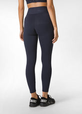 High Waist Solid Color Leggings - Blue - BLUE NIGHT | DEHA