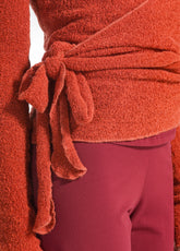 WICKELCARDIGAN AUS BOUCLE' - ORANGE - RUST ORANGE | DEHA