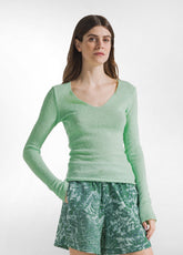 MAGLIA BOUCLE' VERDE - WATER GREEN | DEHA