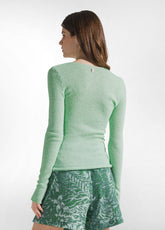 MAGLIA BOUCLE' VERDE - WATER GREEN | DEHA