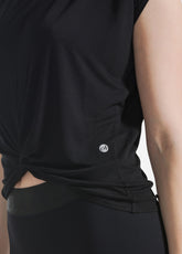 T-SHIRT YOGA CON NODO NERO - BLACK | DEHA