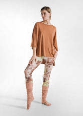 T-SHIRT MAXI IN VISCOSA MARRONE - AMBER BROWN | DEHA