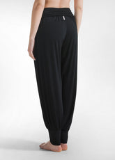PANTALONE ODALISCA IN VISCOSA NERO - BLACK | DEHA