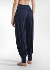 PANTALONE ODALISCA IN VISCOSA BLU NOTTE - BLUE NIGHT | DEHA