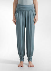 HAREM VISCOSE PANTS - BLUE - TEAL BLUE | DEHA