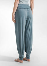 HAREM VISCOSE PANTS - BLUE - TEAL BLUE | DEHA