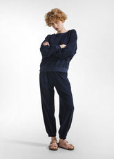 FRENCH TERRY JOGGER PANTS - BLUE - BLUE NIGHT | DEHA