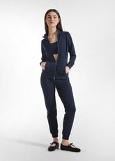 FELPA LEGGERA CORE CON ZIP BLU - BLUE NIGHT | DEHA