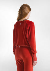 CHENILLE LOUNGE PANTS - ORANGE - RUST ORANGE | DEHA