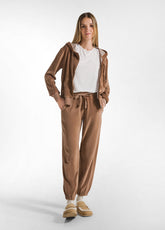 LOUNGE-KAPUZENSWEATSHIRT AUS CHENILLE - BRAUN - GLACE' BROWN | DEHA