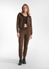 PANTALONE JOGGER CON POLSINO MARRONE - COFFEE BROWN | DEHA