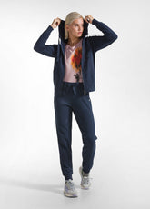 FULL ZIP COMFORT HOODIE - BLUE - Gym sets | DEHA