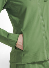 FELPA CORE LEGGERA CON ZIP E CAPPUCCIO VERDE - BOTTLE GREEN | DEHA