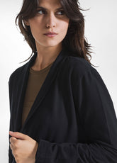 BLACK STRETCH COTTON BLAZER - DEHA ESSENTIALS | DEHA