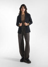BLACK STRETCH COTTON BLAZER - BLACK | DEHA