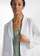 LINEN BLAZER - WHITE - WHITE | DEHA