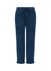 LIGHT CORDUROY DRAWSTRING PANTS - BLUE - NIGHT BLUE | DEHA