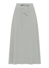 GONNA IN VELLUTO CON COULISSE IN VITA GRIGIO - ICE GREY | DEHA