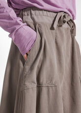 VELVET SKIRT WITH DRAWSTRING WAIST GREY - Dresses, skirts, and suits - Outlet | DEHA