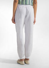 LINEN CARGO PANTS - WHITE - WHITE | DEHA