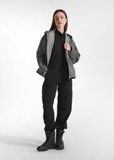 PANTALONI CARGO IN GABARDINA NERO - BLACK | DEHA