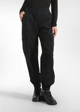 CARGO TROUSERS IN GABARDINE - BLACK - Cargo pants | DEHA
