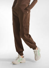 CARGOHOSE AUS GABARDINE - BRAUN - COFFEE BROWN | DEHA
