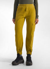 PANTALONI CARGO IN GABARDINA VERDE - MUSTARD GREEN | DEHA