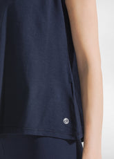 TOP FLUIDO IN JERSEY FIAMMATO BLU - BLUE NIGHT | DEHA