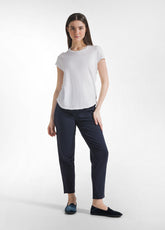 White Slub Cotton T-Shirt - WHITE | DEHA