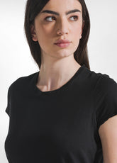 Black Flammé Cotton T-Shirt - DEHA ESSENTIALS | DEHA