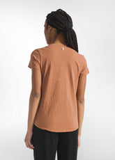 FLAMMÈ JERSEY T-SHIRT - BROWN - AMBER BROWN | DEHA