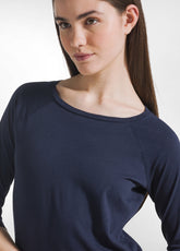 T-SHIRT MANICA 3/4 IN JERSEY FIAMMATO BLU - BLUE NIGHT | DEHA