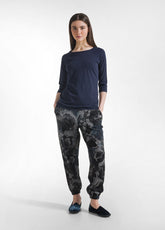 T-SHIRT MANICA 3/4 IN JERSEY FIAMMATO BLU - BLUE NIGHT | DEHA