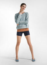 T-SHIRT MANICA 3/4 IN JERSEY FIAMMATO MARRONE - AMBER BROWN | DEHA