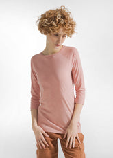 FLAMME' JERSEY 3/4 SLEEVES T-SHIRT - PINK - CORAL PINK | DEHA