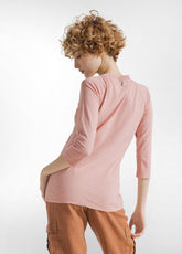 FLAMME' JERSEY 3/4 SLEEVES T-SHIRT - PINK - CORAL PINK | DEHA