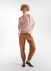 FLAMME' JERSEY 3/4 SLEEVES T-SHIRT - PINK - CORAL PINK | DEHA